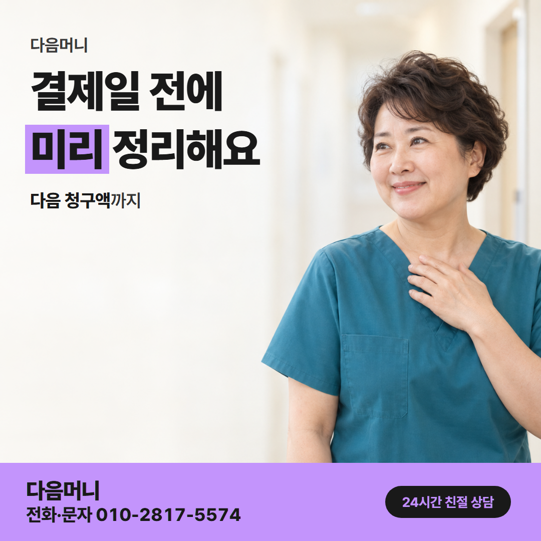 다음머니 서울카드깡 회차 나눔 안내